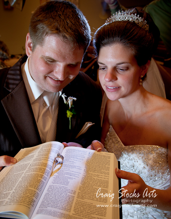 Bride and Groom with Bible
