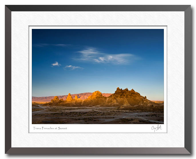 Trona Pinnacles at Sunset