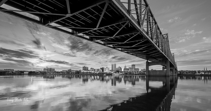 Peoria, Illinois skyline for Playing Peoria website
