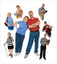 Individual poses combined in a composite to illustrate the various aspects of our lives.